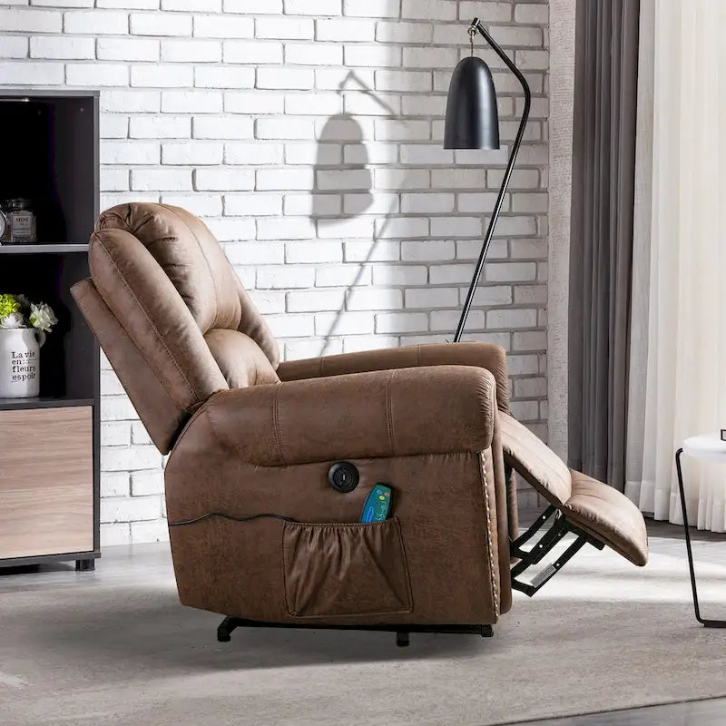 Fauteuil inclinable électrique respirant Rivet avec massage, chaleur et port USB