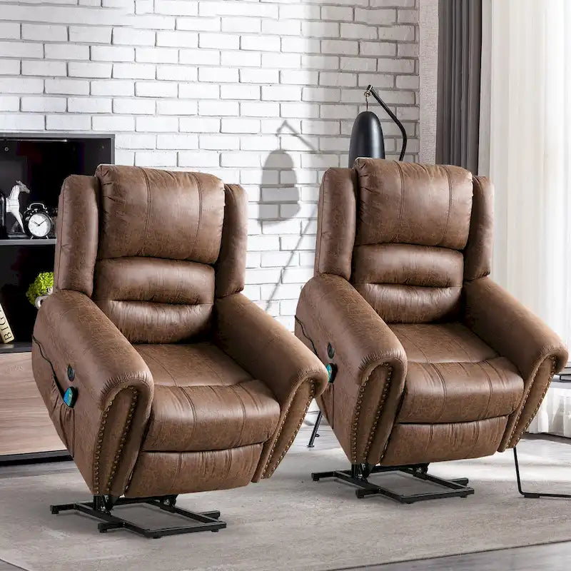 Fauteuil inclinable électrique respirant Rivet avec massage, chaleur et port USB