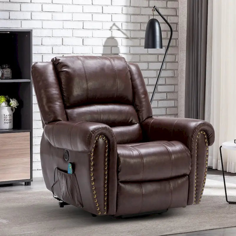 Fauteuil inclinable électrique respirant Rivet avec massage, chaleur et port USB