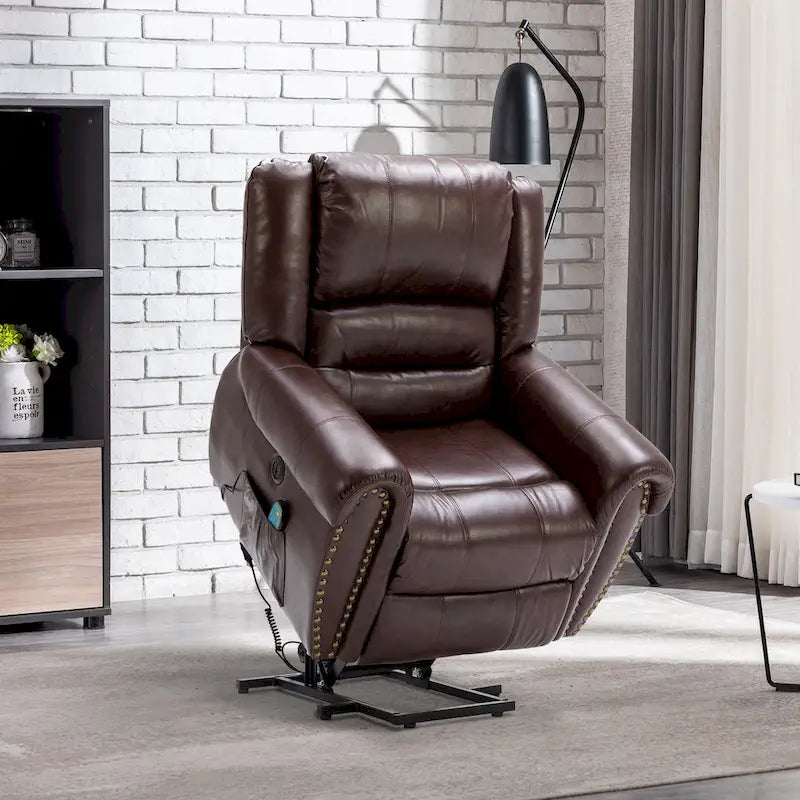 Fauteuil inclinable électrique respirant Rivet avec massage, chaleur et port USB