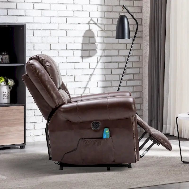 Fauteuil inclinable électrique respirant Rivet avec massage, chaleur et port USB