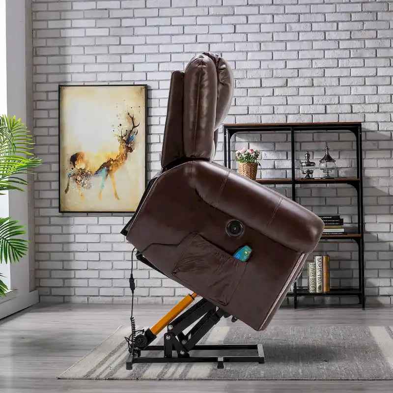 Fauteuil inclinable électrique respirant Rivet avec massage, chaleur et port USB