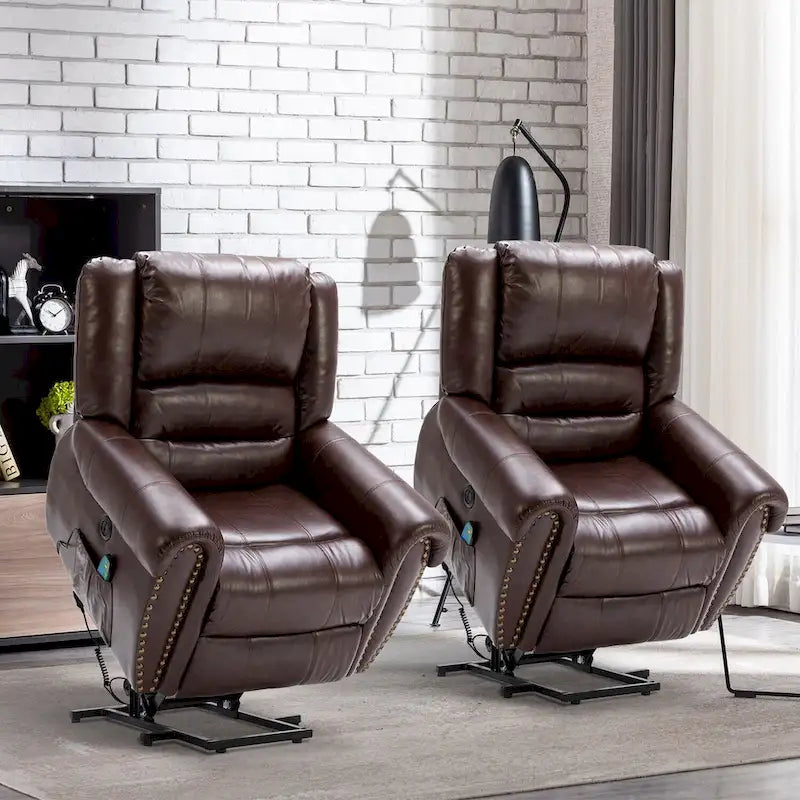 Fauteuil inclinable électrique respirant Rivet avec massage, chaleur et port USB