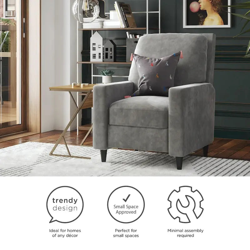 Le fauteuil inclinable Novogratz Lana Pushback