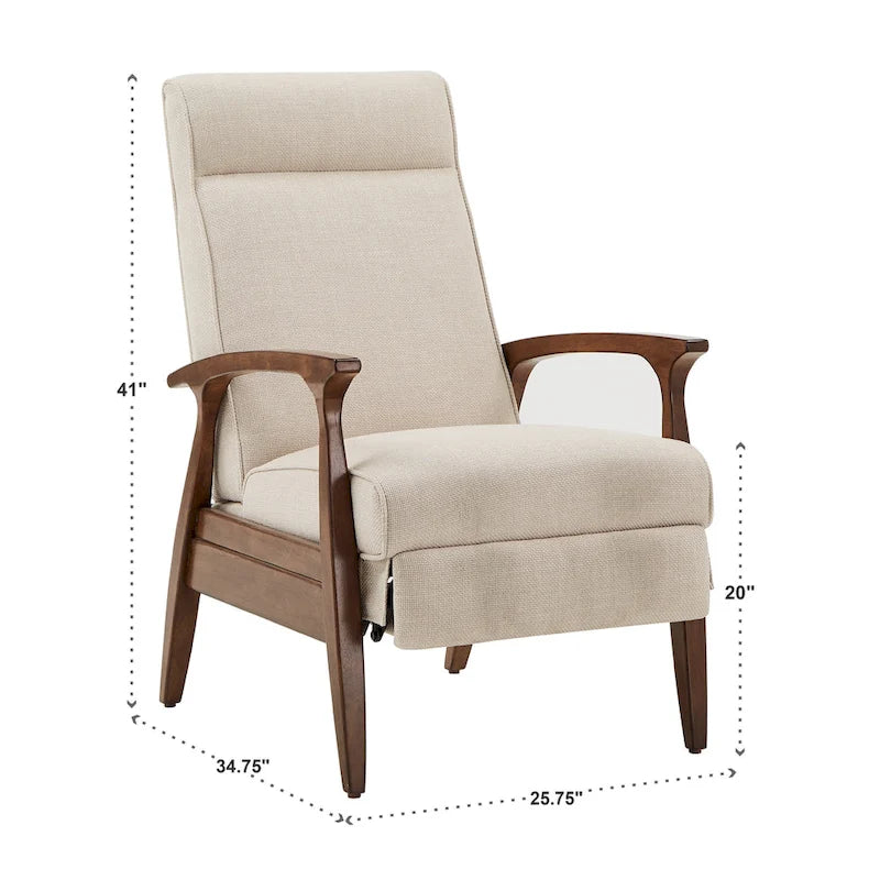 Fauteuil inclinable Notker du milieu du siècle, 65,4 cm de large, par iNSPIRE Q Modern