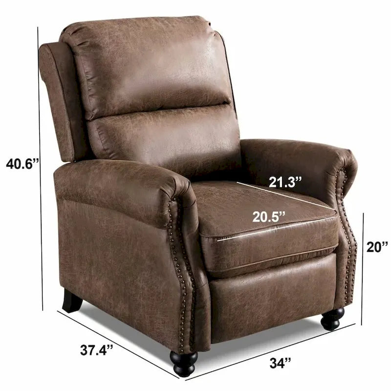 Fauteuil inclinable Club avec décorations à rivets