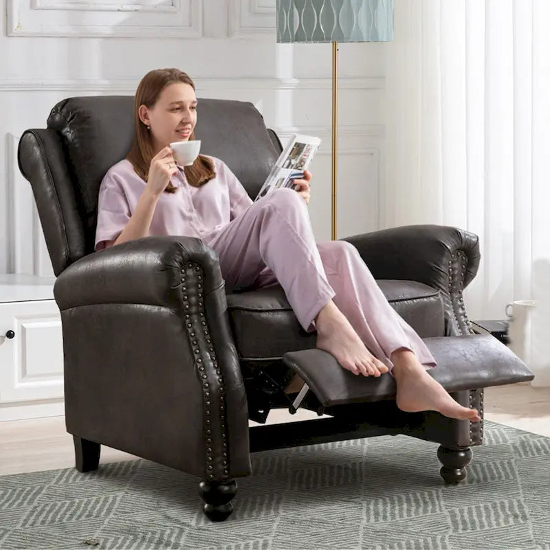 Fauteuil inclinable Club avec décorations à rivets