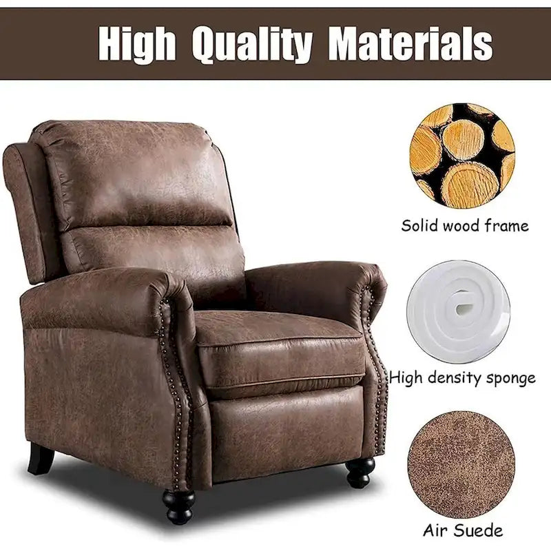 Fauteuil inclinable Club avec décorations à rivets