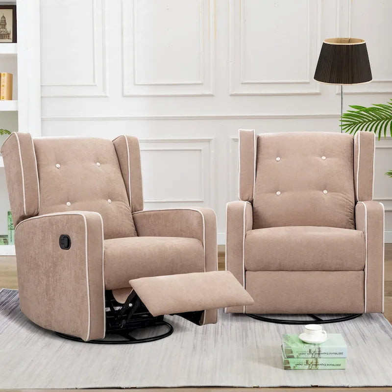 Fauteuil inclinable pivotant et berçant style course, ensemble de deux sièges