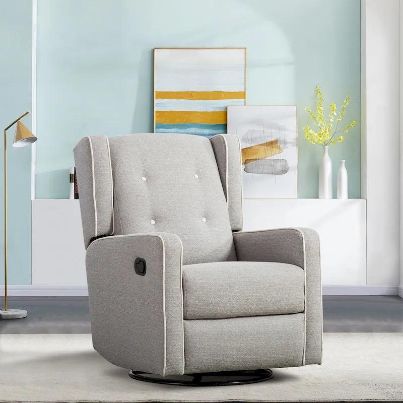 Fauteuil inclinable pivotant et berçant style course, ensemble de deux sièges