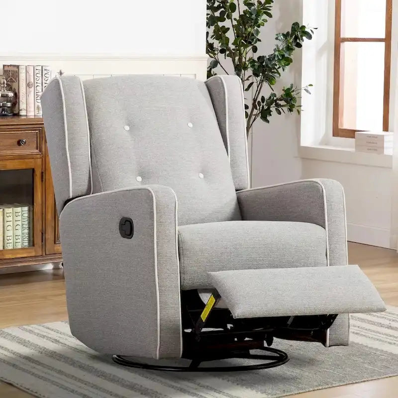 Fauteuil inclinable pivotant et berçant style course, ensemble de deux sièges