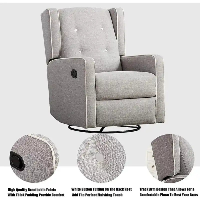 Fauteuil inclinable pivotant et berçant style course, ensemble de deux sièges