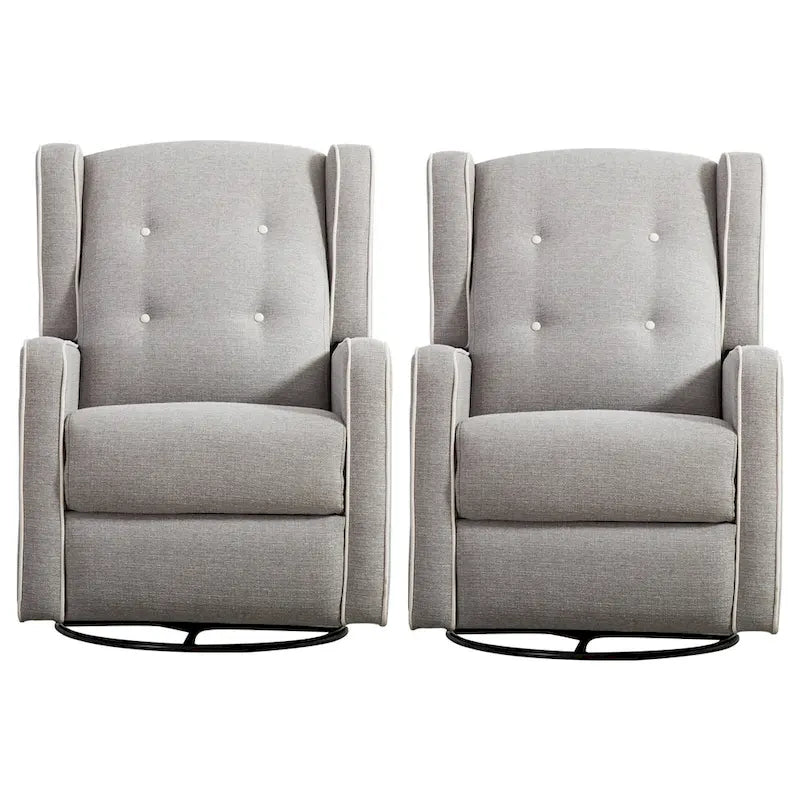 Fauteuil inclinable pivotant et berçant style course, ensemble de deux sièges