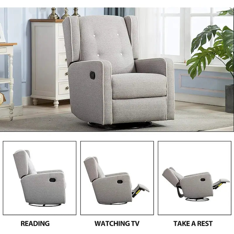 Fauteuil inclinable pivotant et berçant style course, ensemble de deux sièges