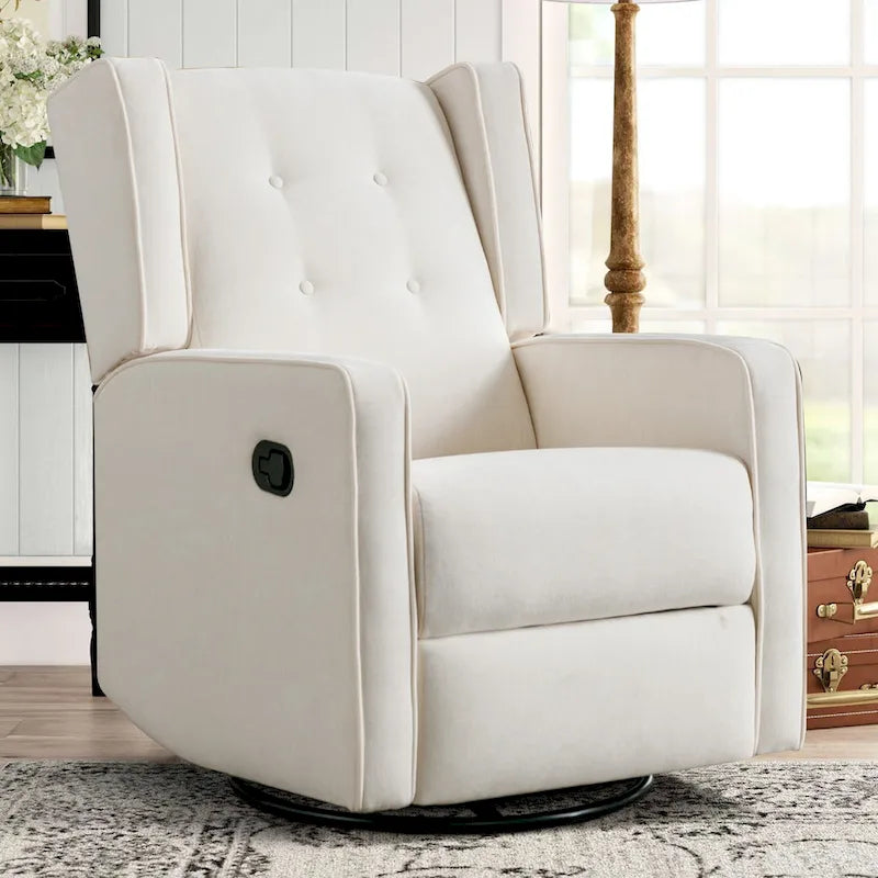 Fauteuil inclinable pivotant et berçant style course, ensemble de deux sièges