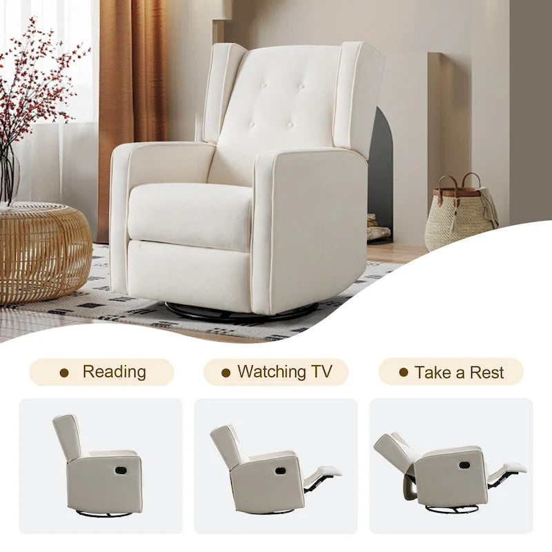 Fauteuil inclinable pivotant et berçant style course, ensemble de deux sièges