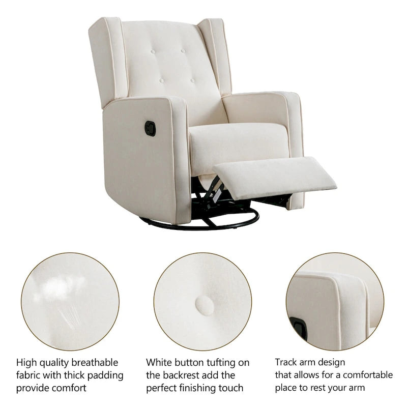 Fauteuil inclinable pivotant et berçant style course, ensemble de deux sièges