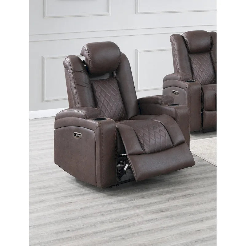 Fauteuil inclinable électrique avec porte-gobelets