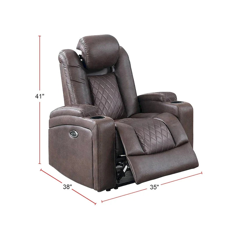 Fauteuil inclinable électrique avec porte-gobelets