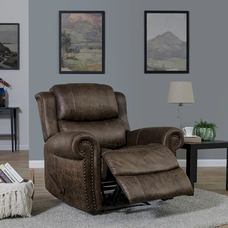 Fauteuil inclinable extra large à accoudoirs roulés Dilsen Copper Grove Wall Hugger