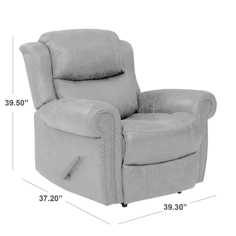 Fauteuil inclinable extra large à accoudoirs roulés Dilsen Copper Grove Wall Hugger