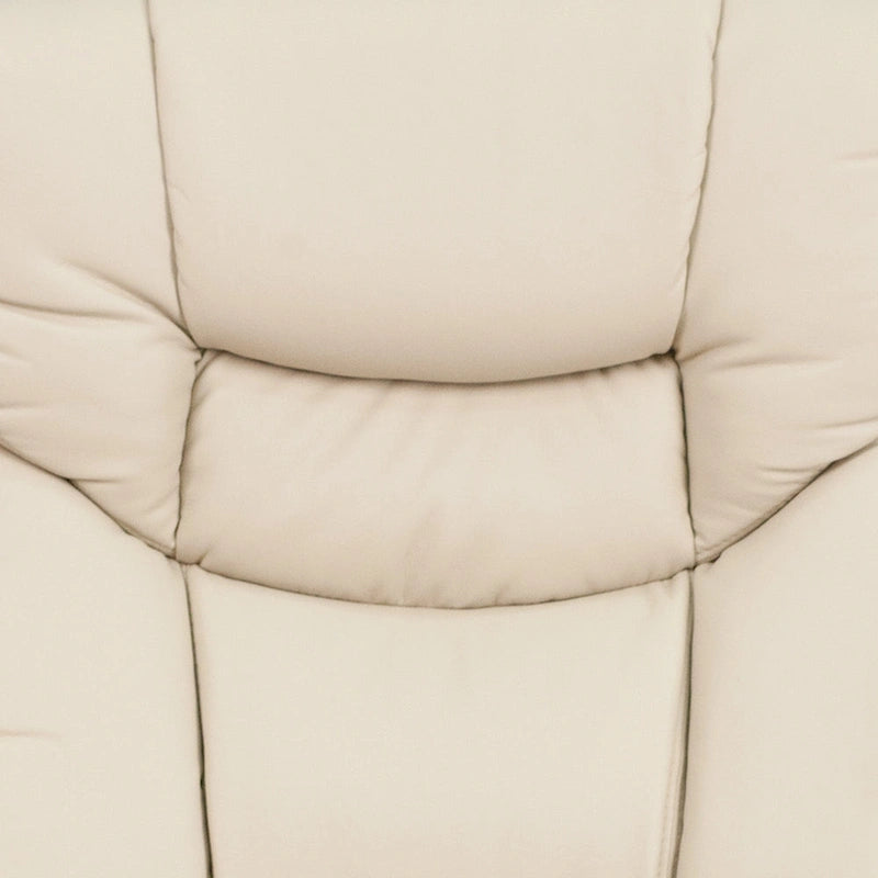 Fauteuil inclinable contemporain multiposition et ottoman incurvé avec base pivotante - 34 - 44,5P x 33L x 41,25H