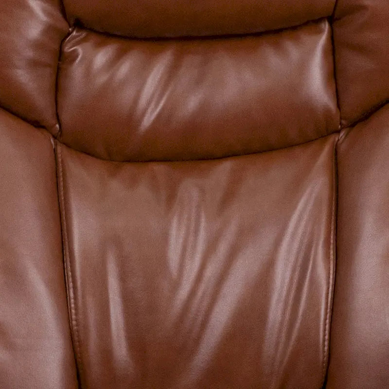 Fauteuil inclinable contemporain multiposition et ottoman incurvé avec base pivotante - 34 - 44,5P x 33L x 41,25H