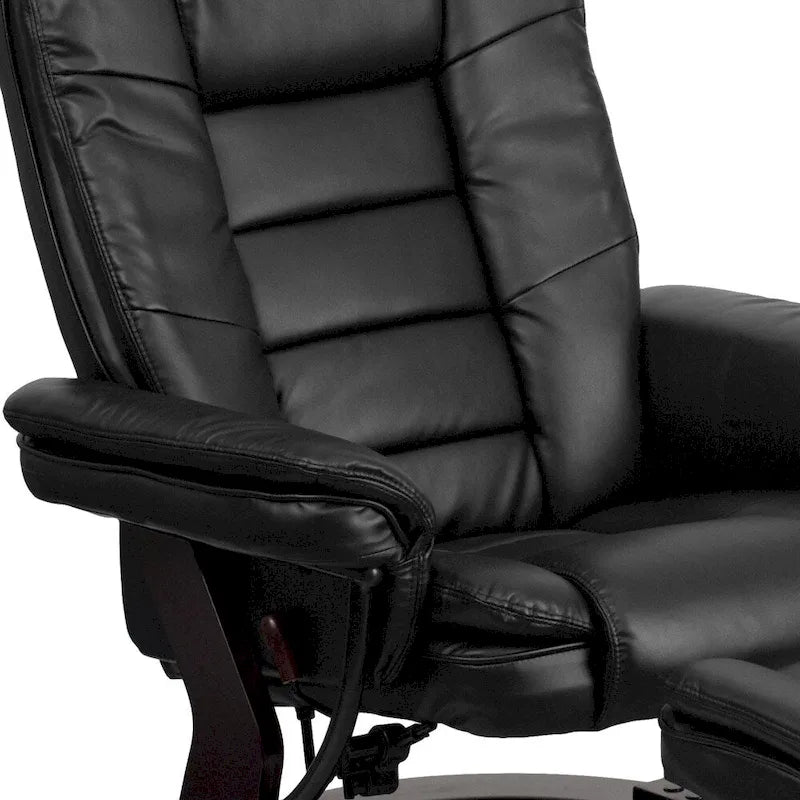 Fauteuil inclinable rembourré multi-positions contemporain avec ottoman