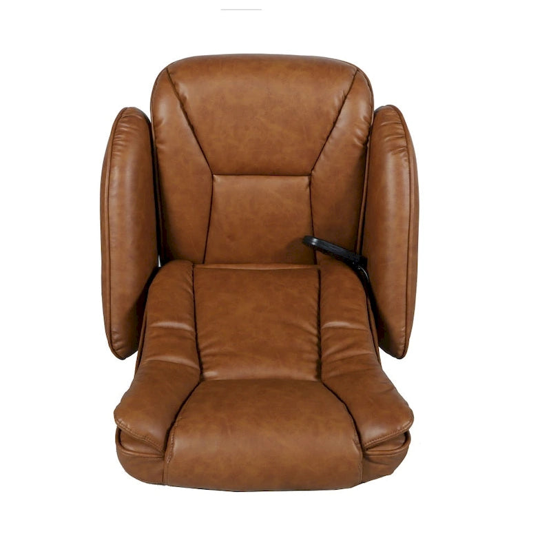 Fauteuil inclinable multiposition LeatherSoft massant avec pouf