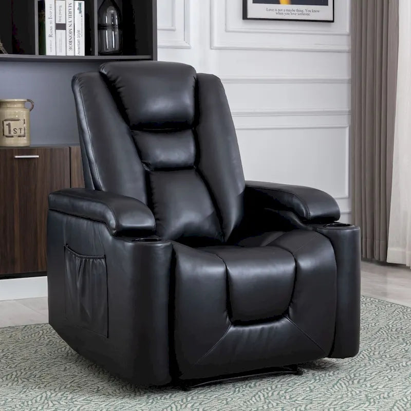 Fauteuil inclinable électrique en cuir pour cinéma maison, doux