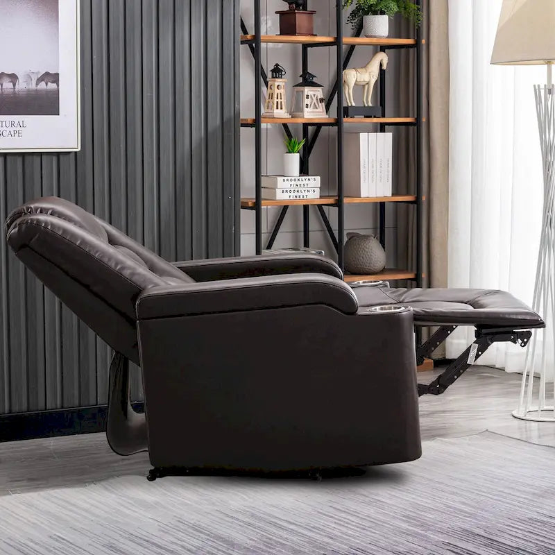 Fauteuil inclinable électrique en cuir pour cinéma maison, doux