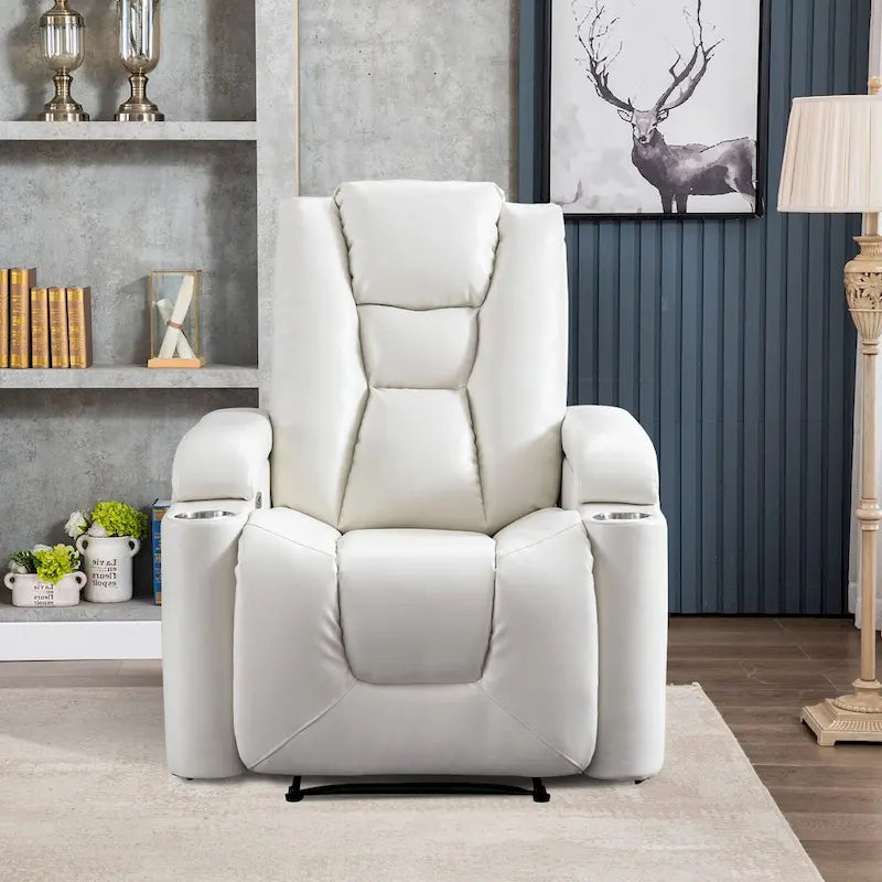 Fauteuil inclinable électrique en cuir pour cinéma maison, doux