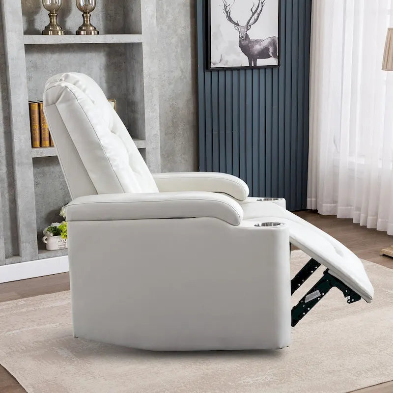 Fauteuil inclinable électrique en cuir pour cinéma maison, doux