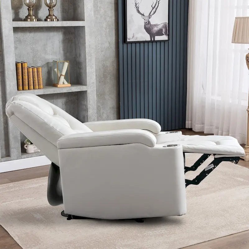 Fauteuil inclinable électrique en cuir pour cinéma maison, doux
