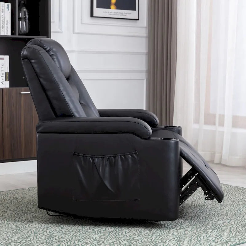 Fauteuil inclinable électrique en cuir pour cinéma maison, doux