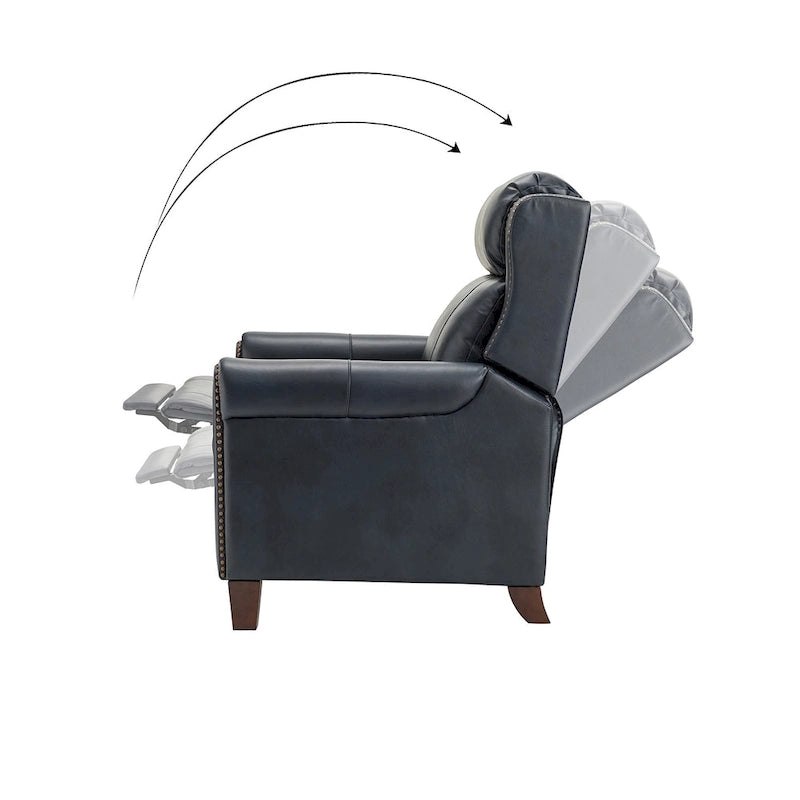 Felisa, ensemble de 2 fauteuils inclinables manuels en cuir véritable, largeur 32,48 po