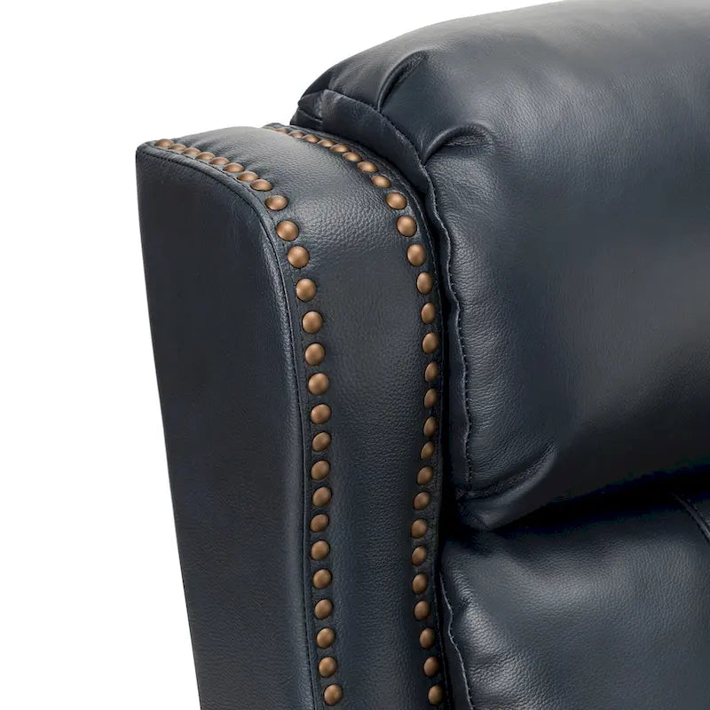 Felisa, ensemble de 2 fauteuils inclinables manuels en cuir véritable, largeur 32,48 po