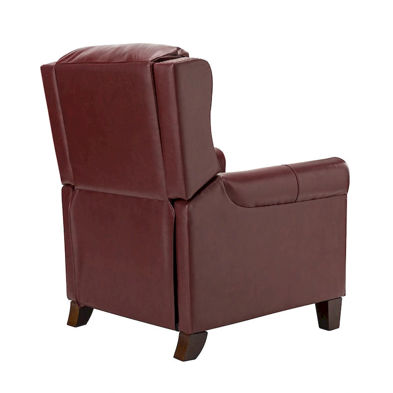 Felisa, ensemble de 2 fauteuils inclinables manuels en cuir véritable, largeur 32,48 po