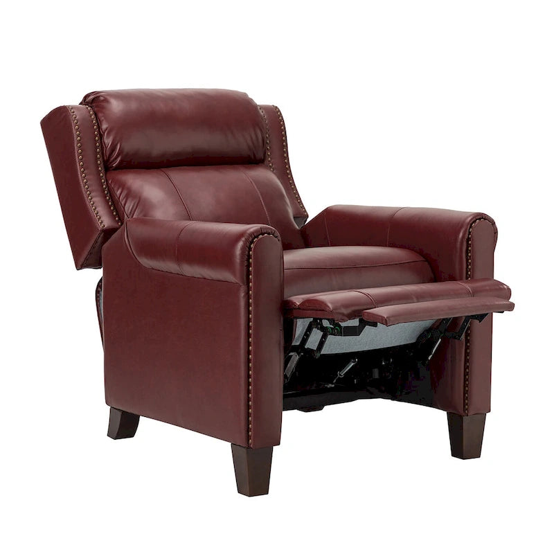 Felisa, ensemble de 2 fauteuils inclinables manuels en cuir véritable, largeur 32,48 po