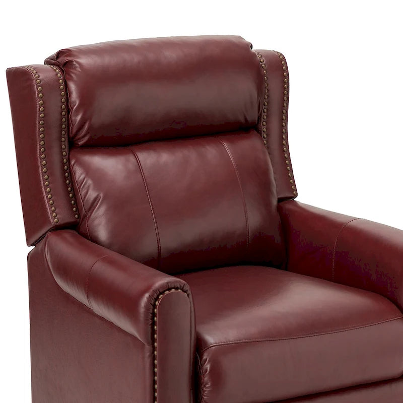 Felisa, ensemble de 2 fauteuils inclinables manuels en cuir véritable, largeur 32,48 po