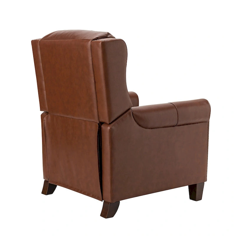 Felisa, ensemble de 2 fauteuils inclinables manuels en cuir véritable, largeur 32,48 po
