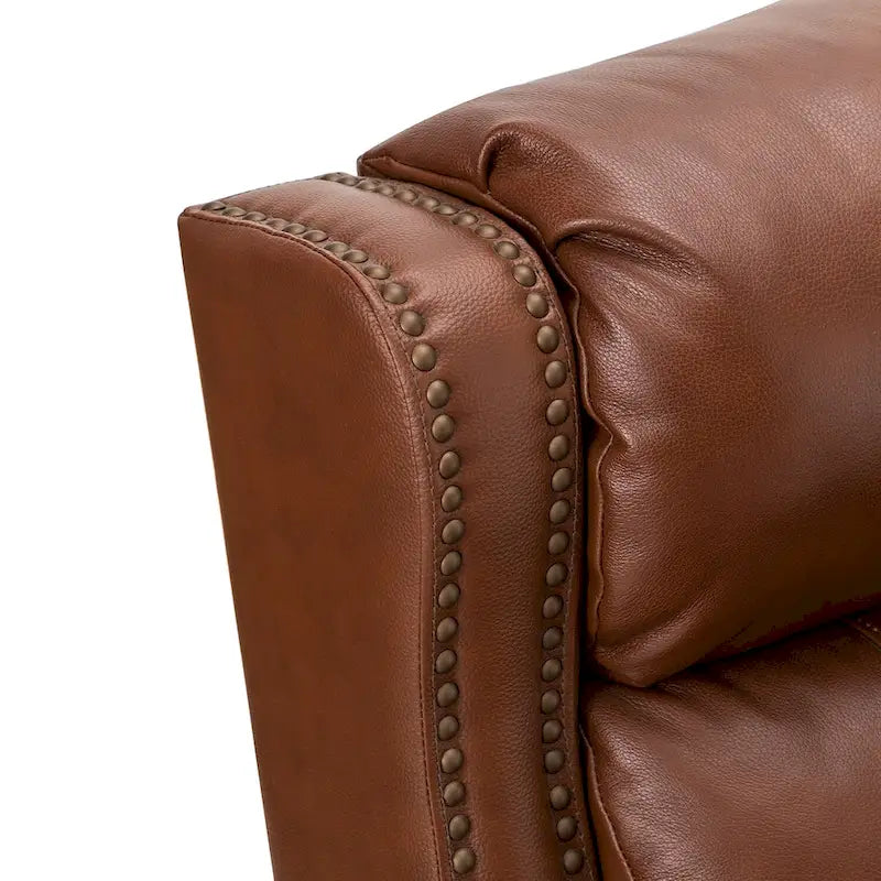 Felisa, ensemble de 2 fauteuils inclinables manuels en cuir véritable, largeur 32,48 po