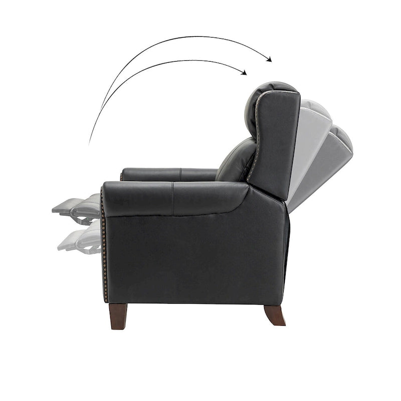 Felisa, ensemble de 2 fauteuils inclinables manuels en cuir véritable, largeur 32,48 po