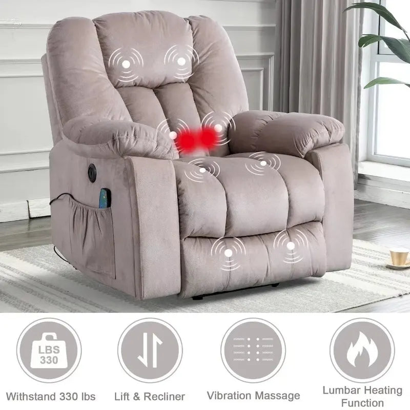 Fauteuil inclinable Ebello Power Assist Lift avec massage