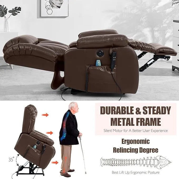 Fauteuil inclinable Ebello Power Assist Lift avec massage