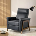 Fauteuil inclinable Jaime Modern Power en cuir véritable avec ports USB de HULALAHOME