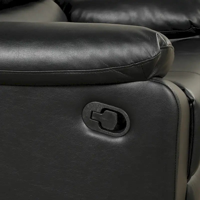 Fauteuil inclinable manuel en cuir PU respirant avec accoudoirs et dossier surrembourrés