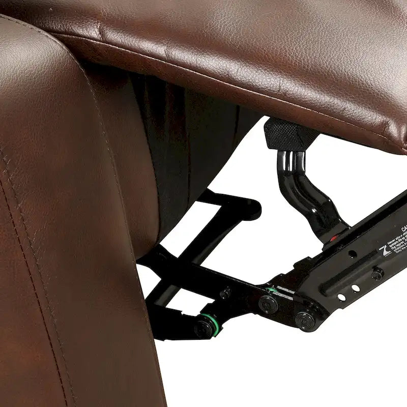 Fauteuil inclinable manuel en cuir PU respirant avec accoudoirs et dossier surrembourrés