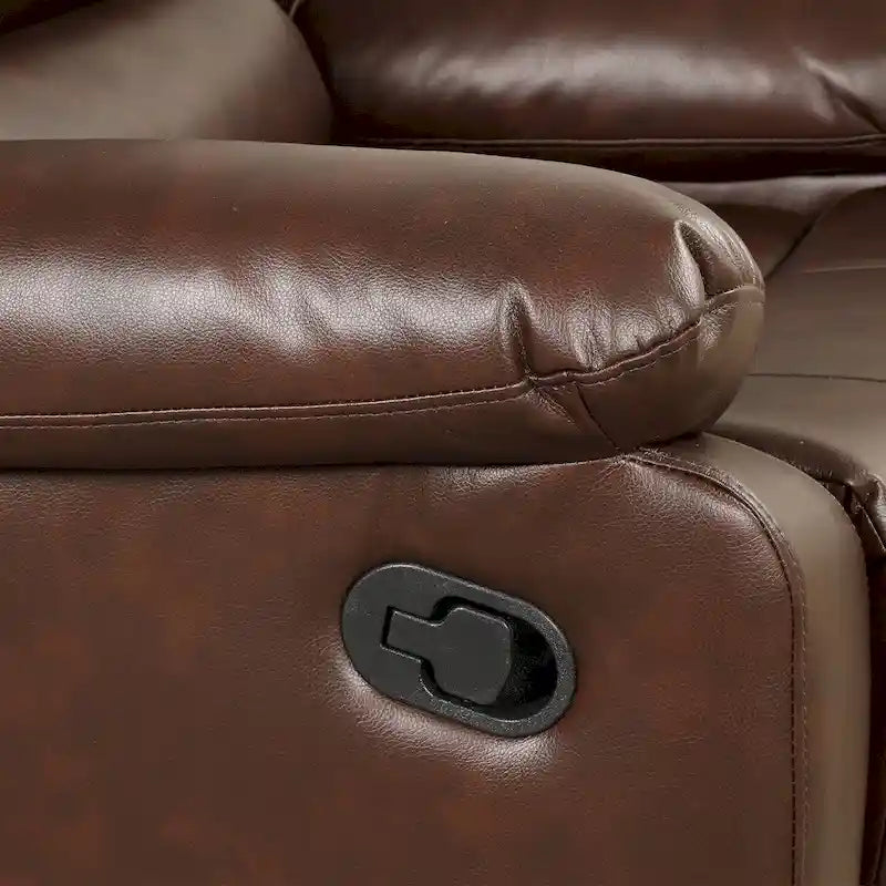 Fauteuil inclinable manuel en cuir PU respirant avec accoudoirs et dossier surrembourrés