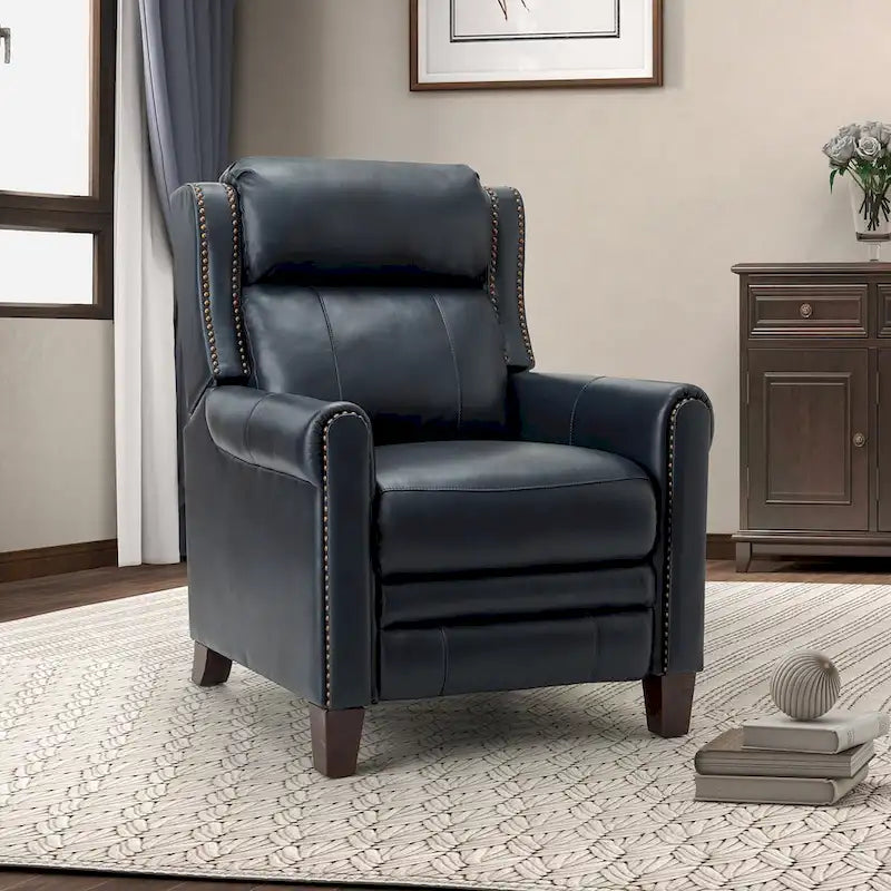Fauteuil inclinable manuel en cuir véritable Felisa 32.48